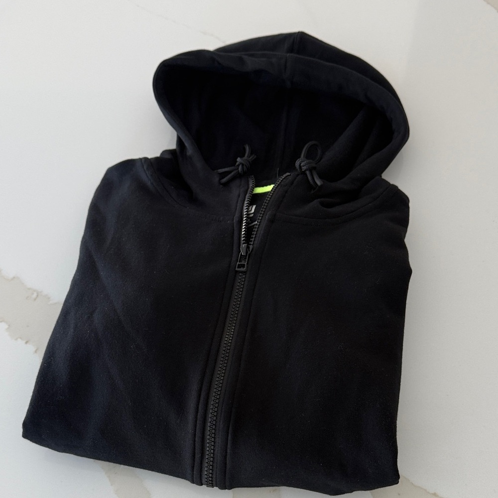 Ideology Classic Black Full Zip-Up Hoodie sweatshirt